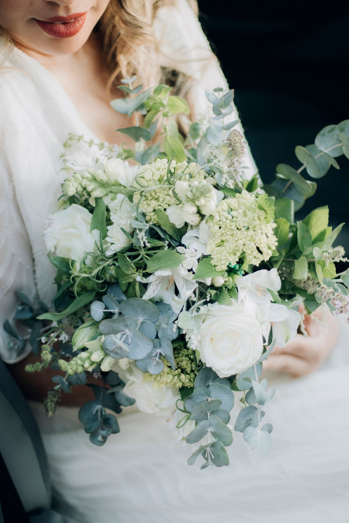 Flowers grown by the bride's mother