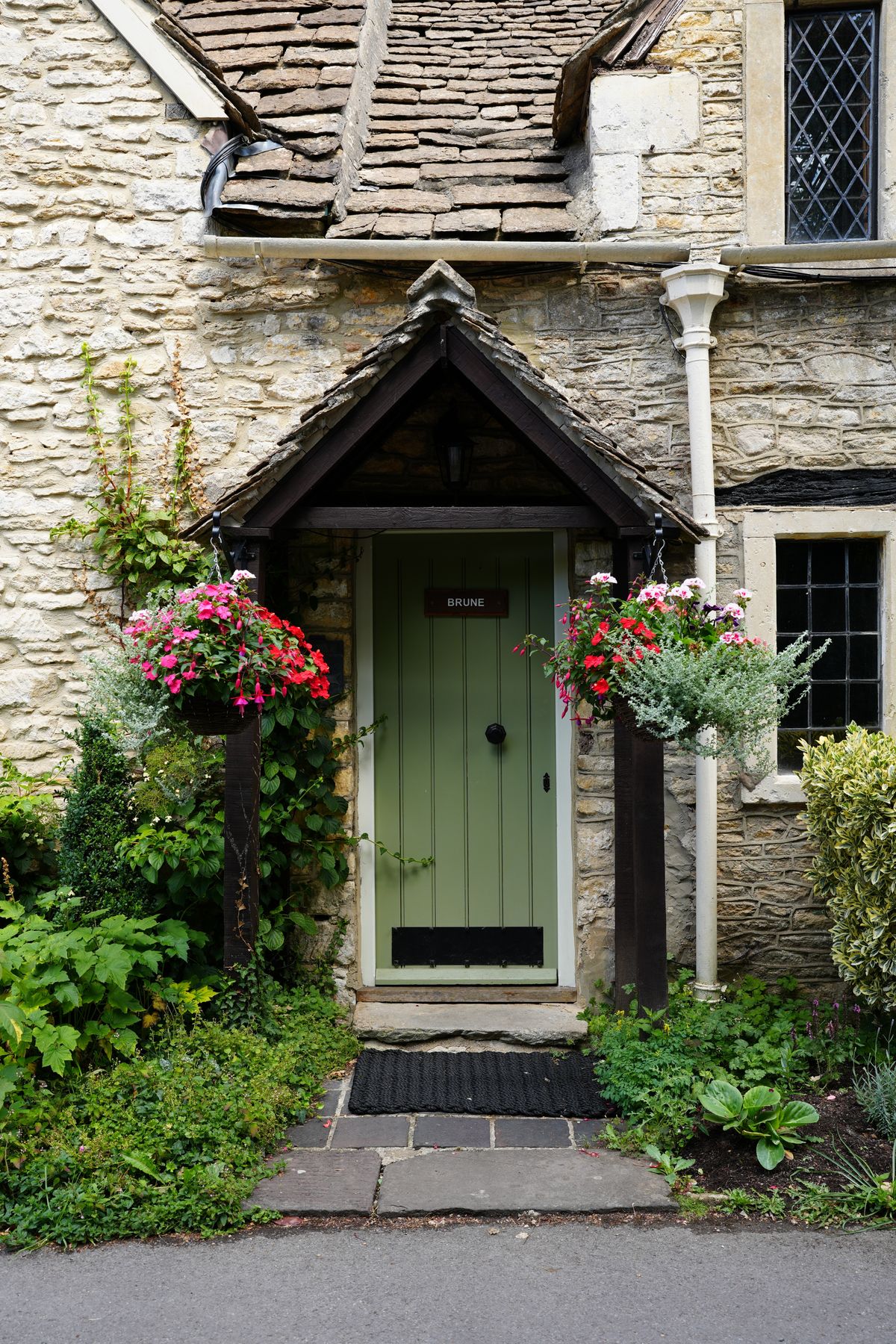 A stone cottage in the countryside
