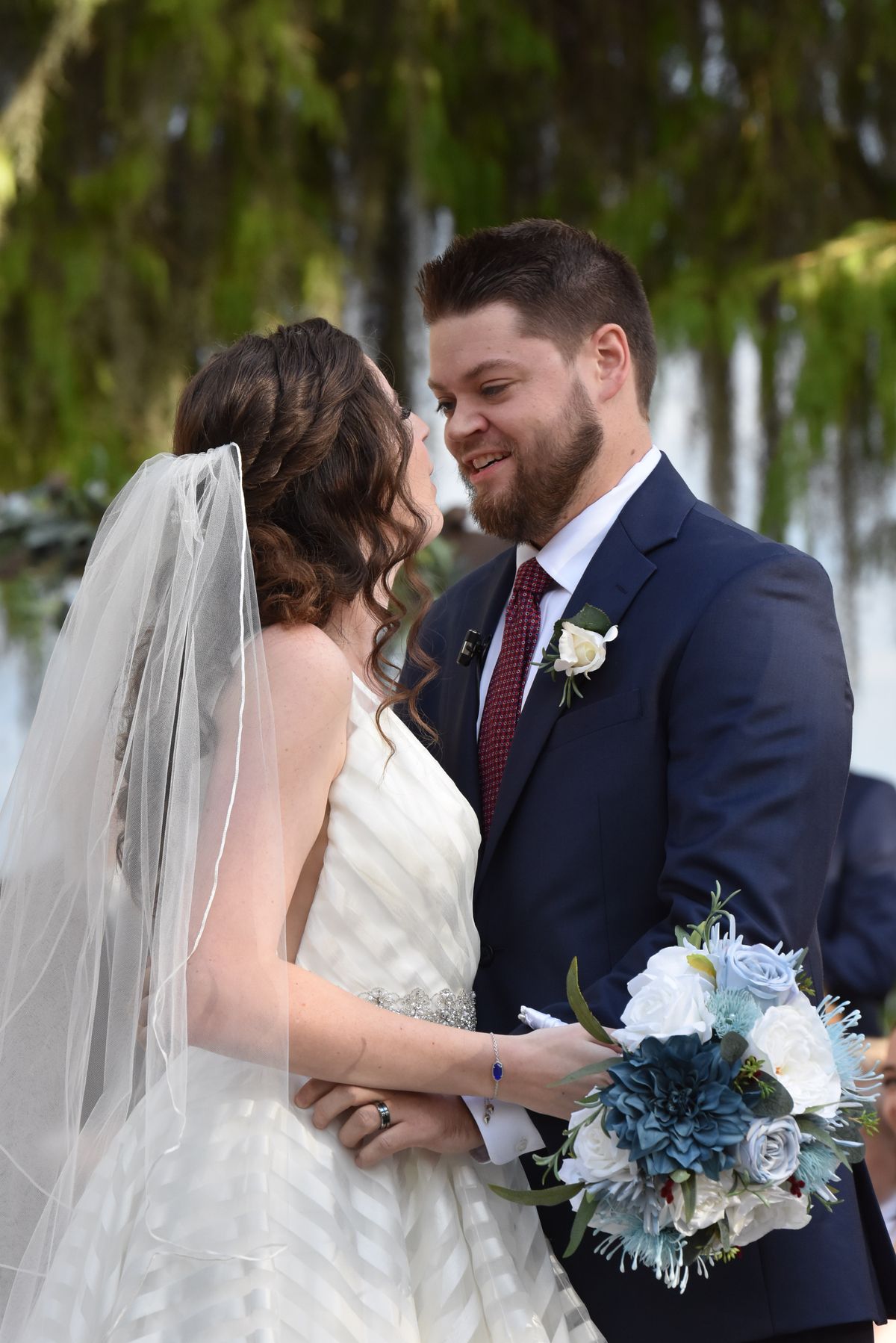 A couple during their ceremony